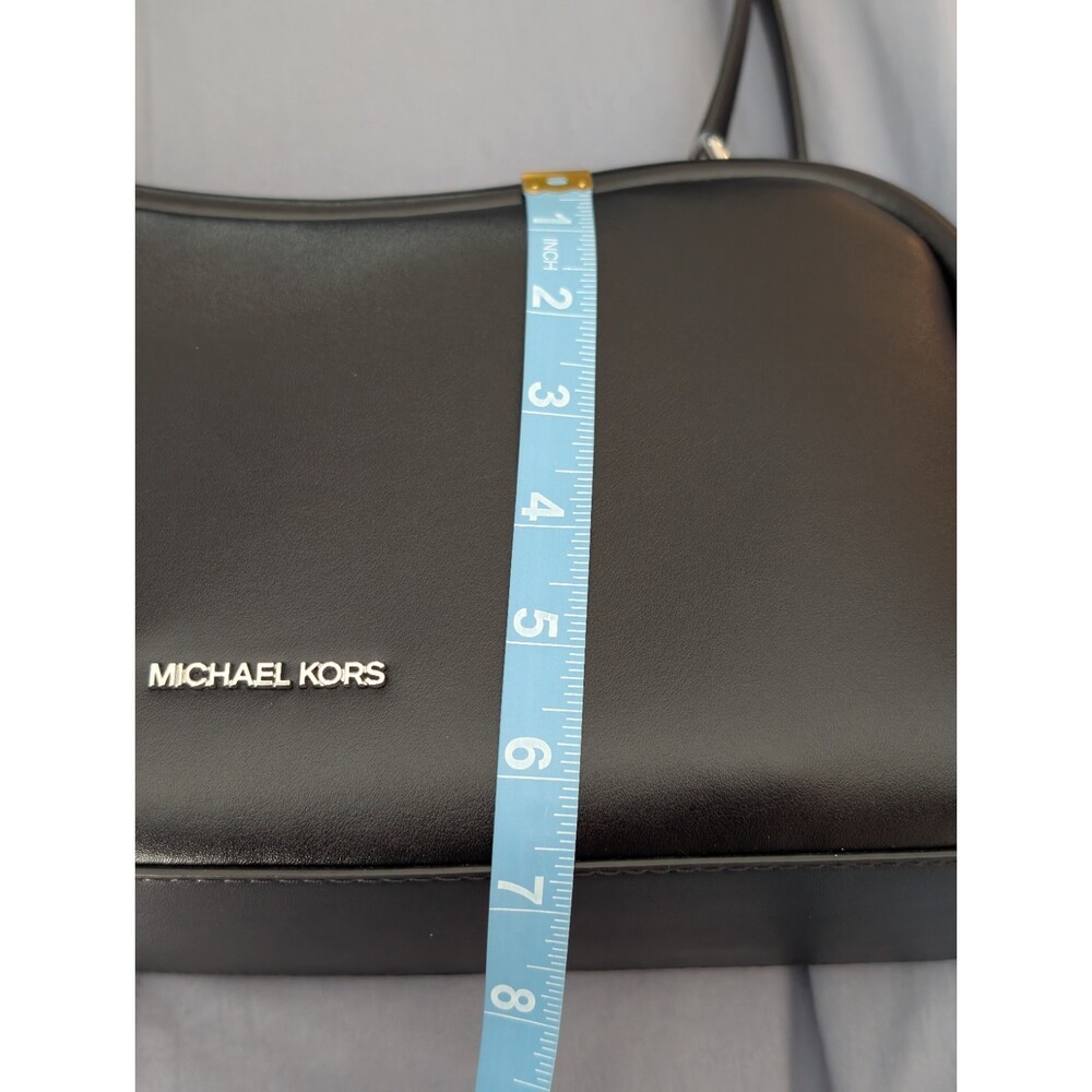 NWOT Michael Kors Cecily Medium Shoulder Handbag Black Silver Hardware LAMBSKIN - Picture 13 of 13